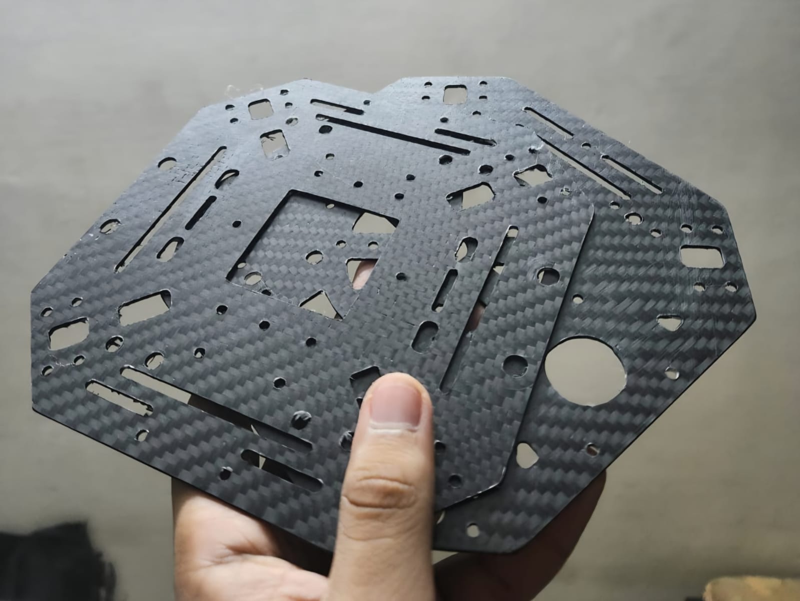 Carbon fibre quadcopter frame